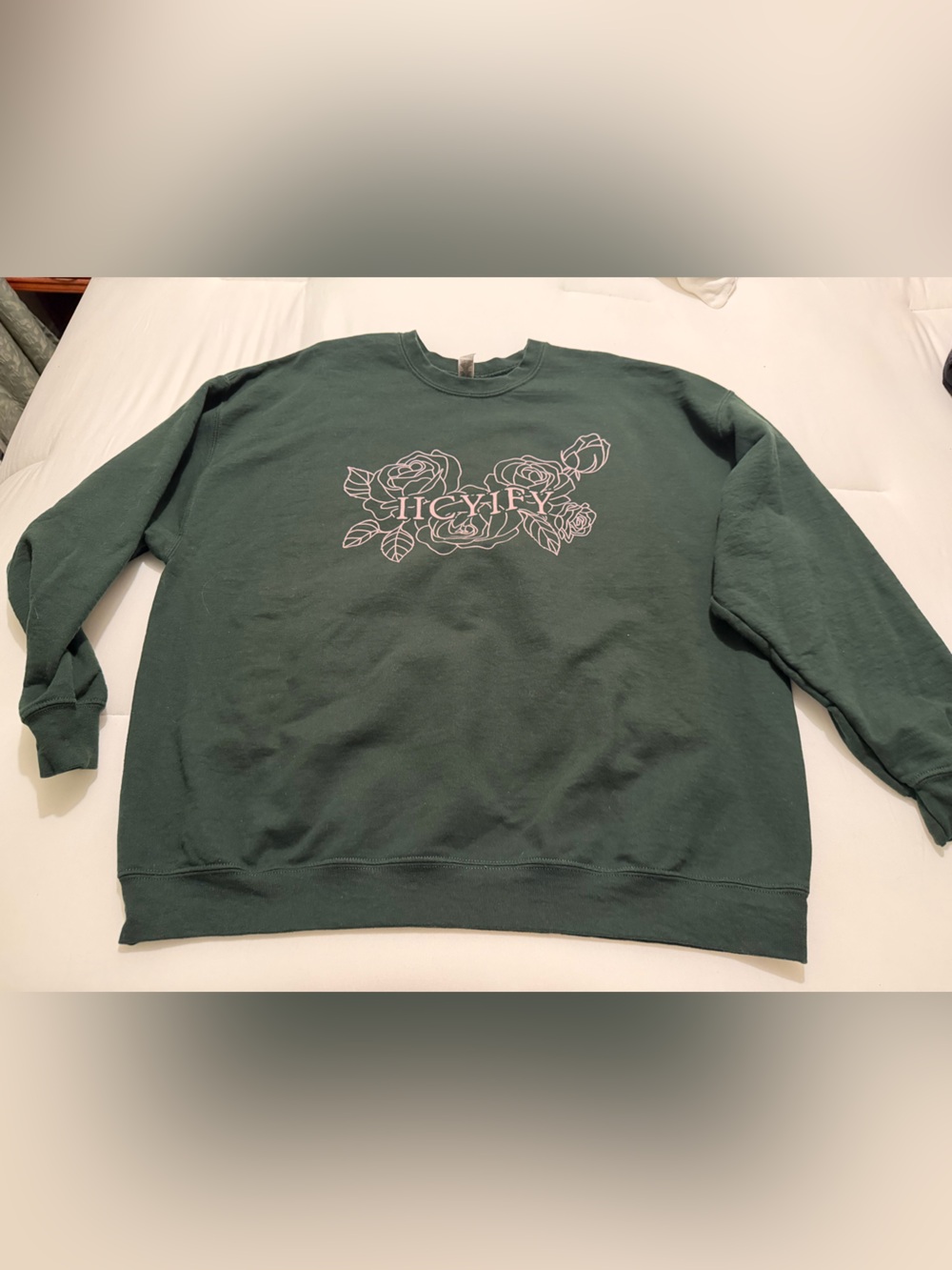 Dark Green Haunting Adeline Crewneck Sweater “IICYIFU” (iykyk 😂)